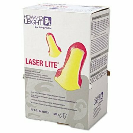 HONEYWELL ENVIRONMENTAL HowardLeig, Ll-1 D Laser Lite Single-Use Earplugs, Cordless, 32nrr, Ma/yw, Ls500, 500 Pairs LL1D